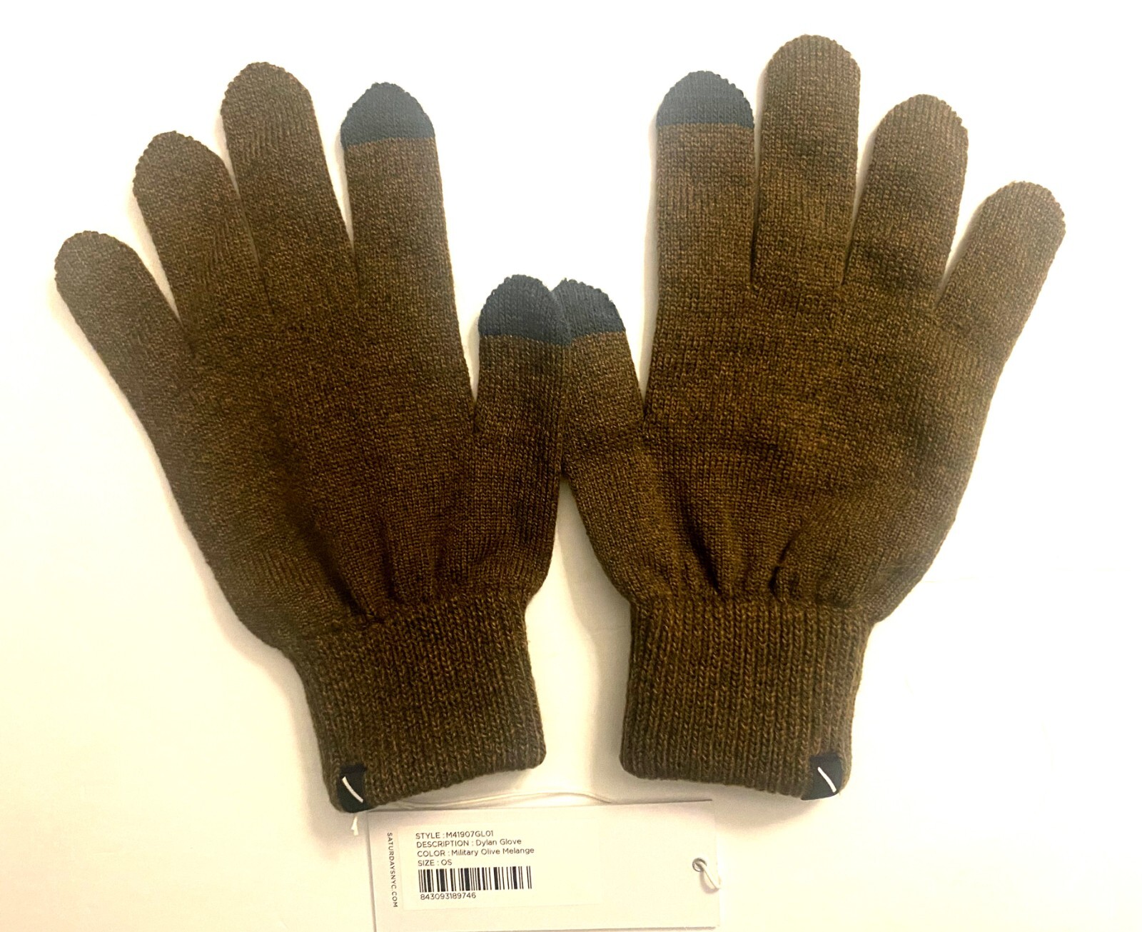 SATURDAYS NYC MENS BROWN DYLAN GLOVE ONE SIZE