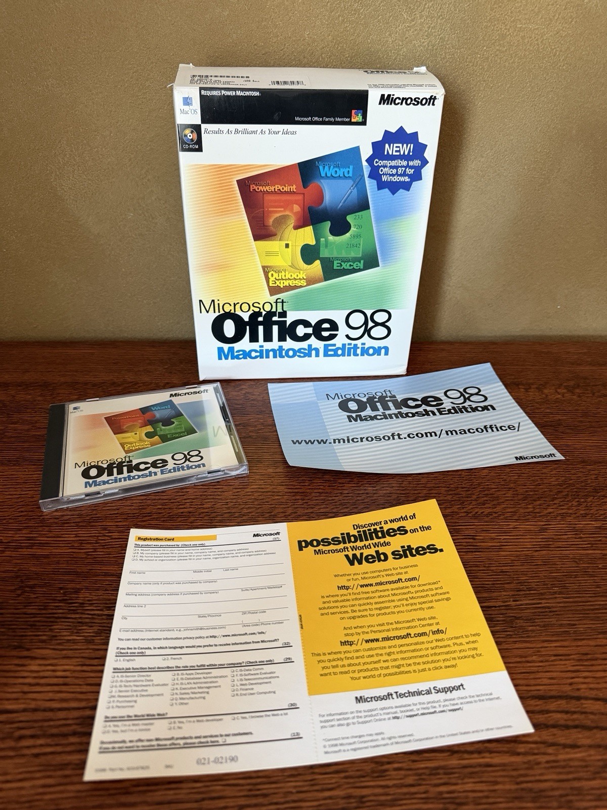 Microsoft Office 98 Macintosh Edition with CD Key