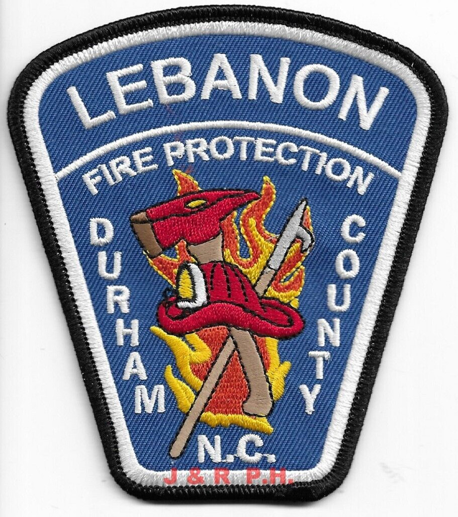 *NEW* Lebanon / Durham Co. Fire Protection, N.C. (3.75" x 4.25" size) fire patch