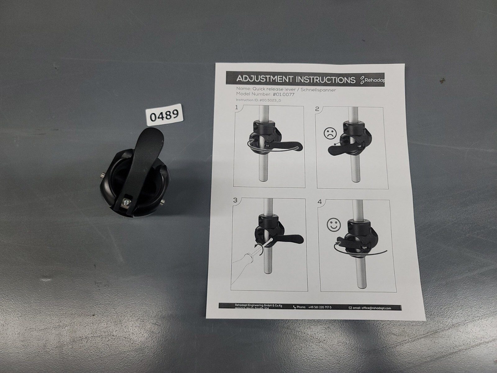 Rehadapt ConnectIT Monty M3D 2-swivel unit S for Wheelchair Permobil Unitrack