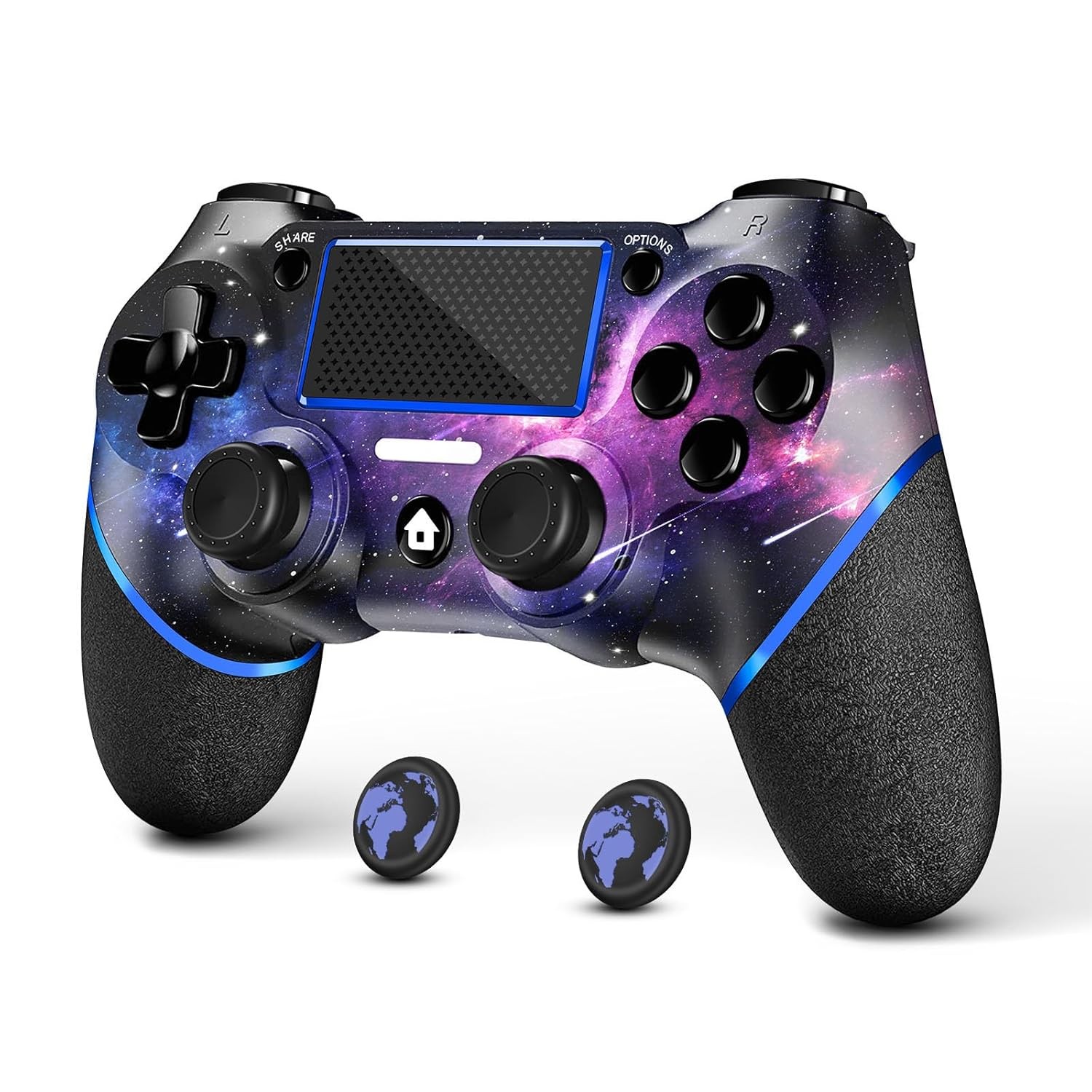 AceGamer Wireless Controller for PS4, Custom Design V2 Gamepad Galaxy