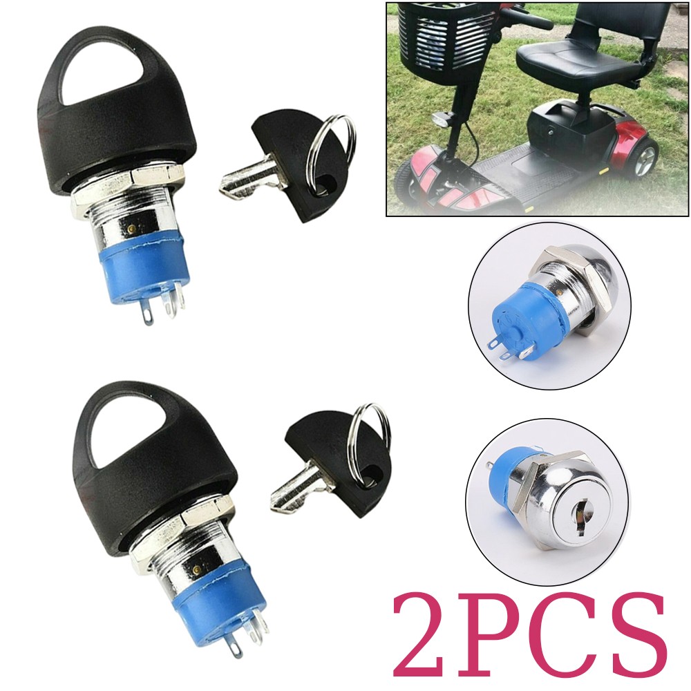 Replacement Mobility Scooter Spare Start On/Off Ignition Switch 2 Keys FOR-PRIDE