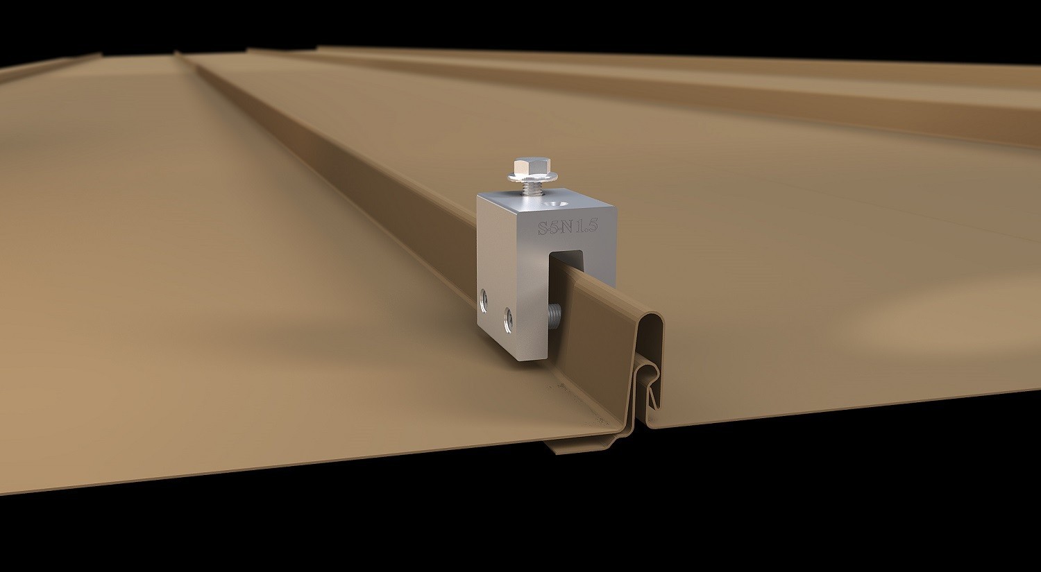 S-5! S-5-N 1.5 Metal Roof Clamp for Narrow Nail Strip Profiles