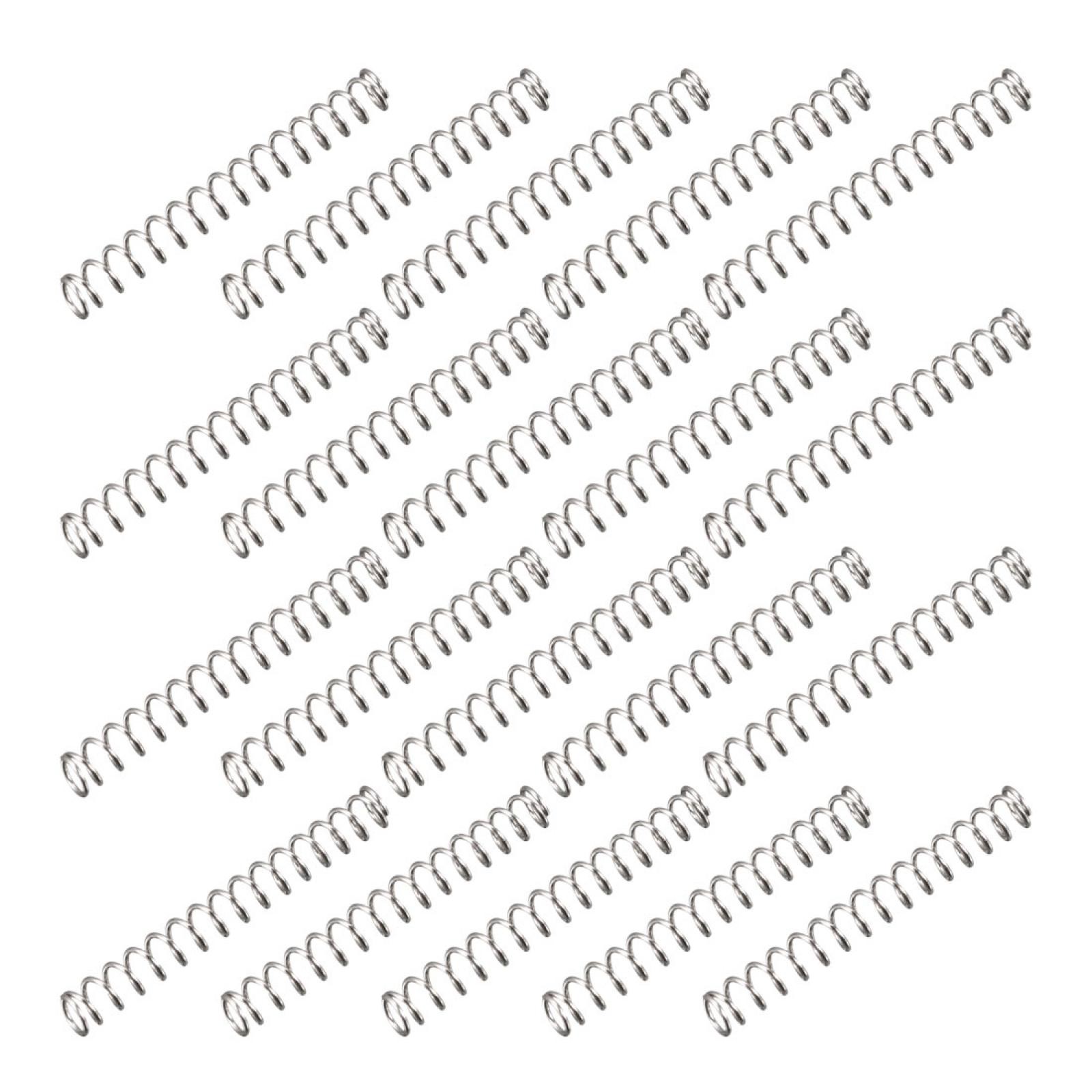 20Pcs 2.3mm OD 0.3mm Wire Dia 20mm Long Compression Spring Connectors