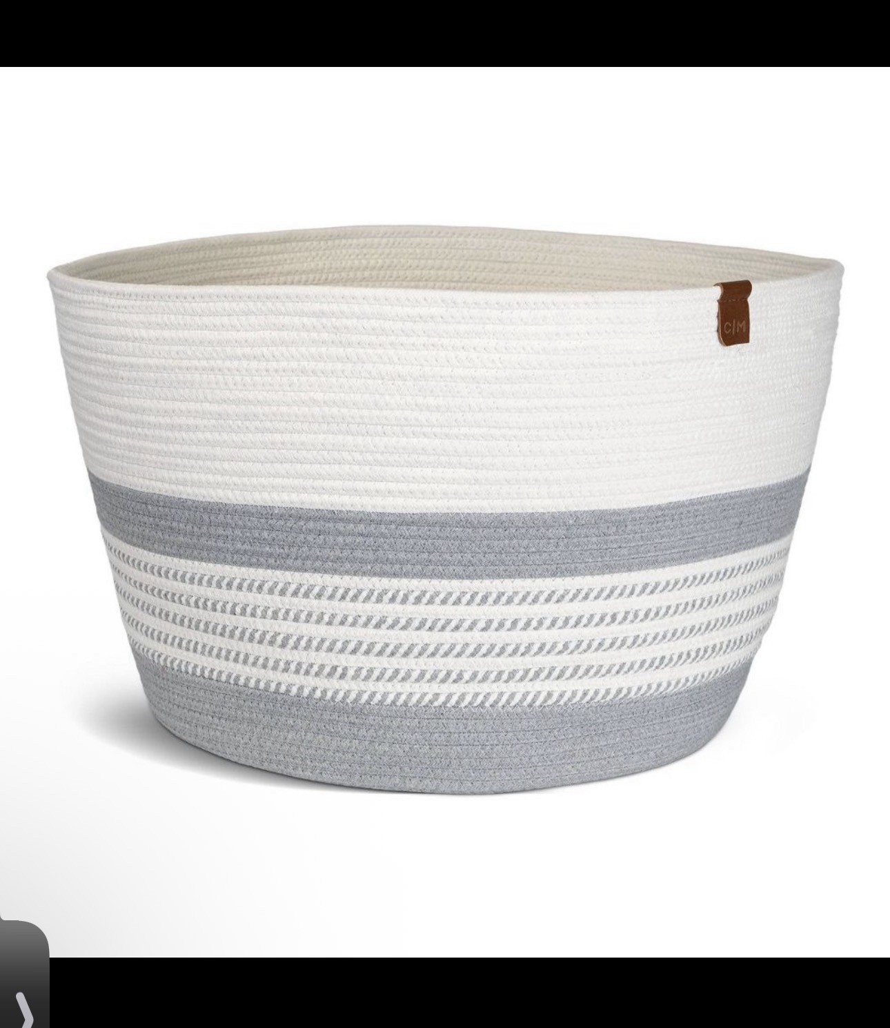 CleverMade Rope Basket XL, multi-purpose decorative storage bin
