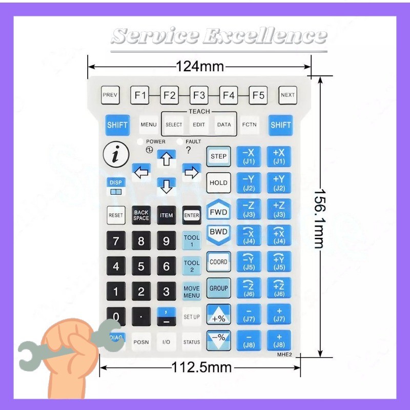 NEW Membrane Keypad for Fanuc MHE2 Teach Pendant Protective Film Fast Shipping