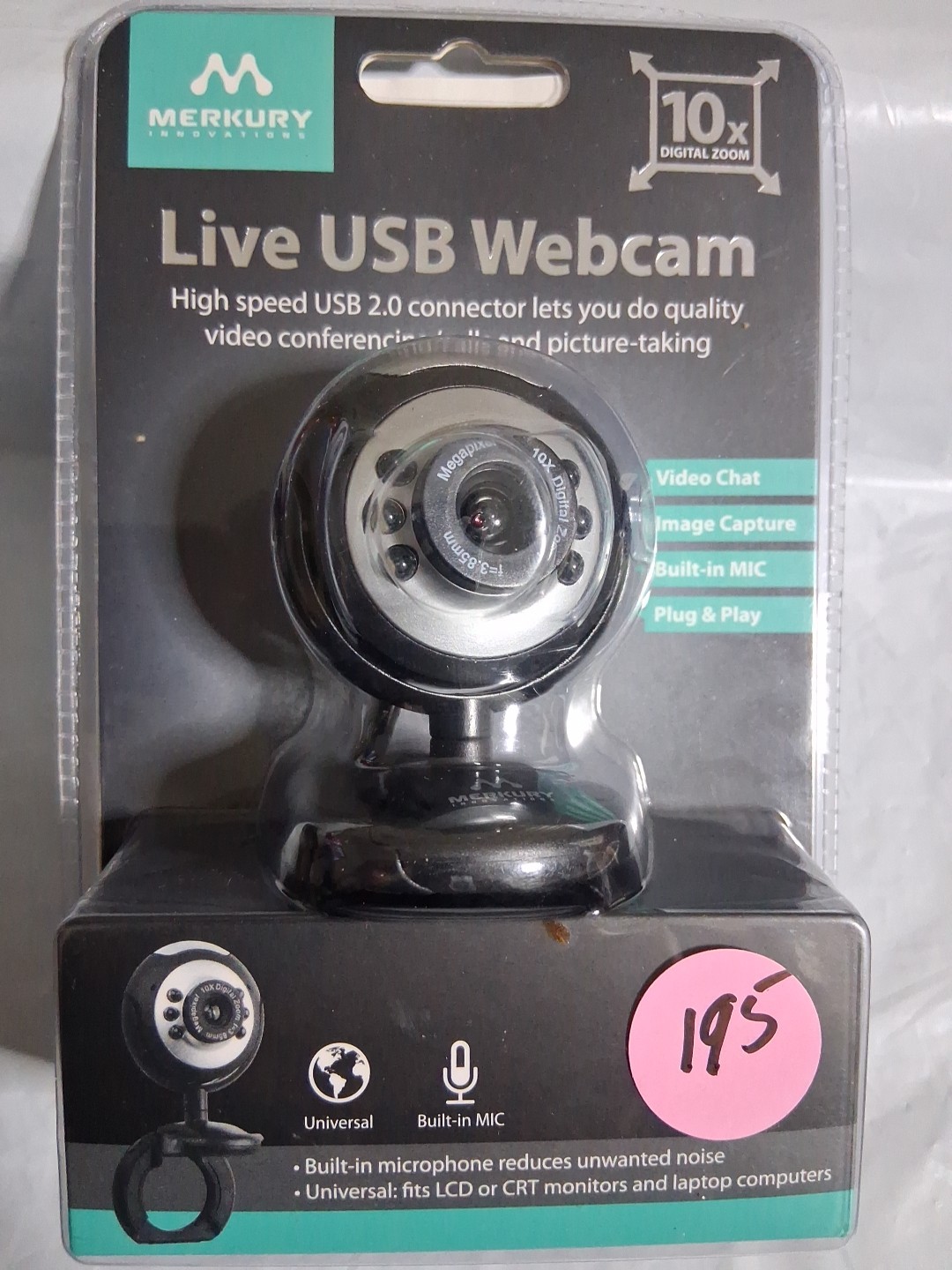 Merkury Innovations M-WC310 1.3MP USB 2.0 Webcam w/10x Digital Zoom
