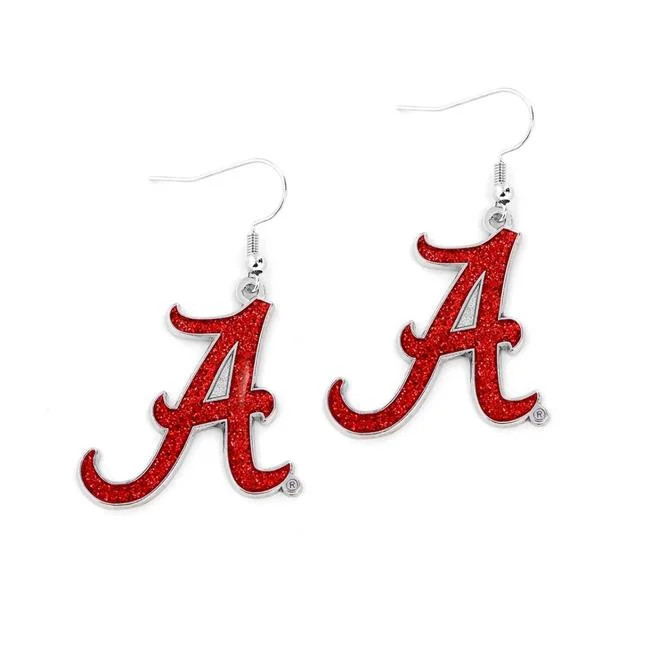 Amo 6326402338 Alabama Crimson Tide Glitter Dazzle Earrings