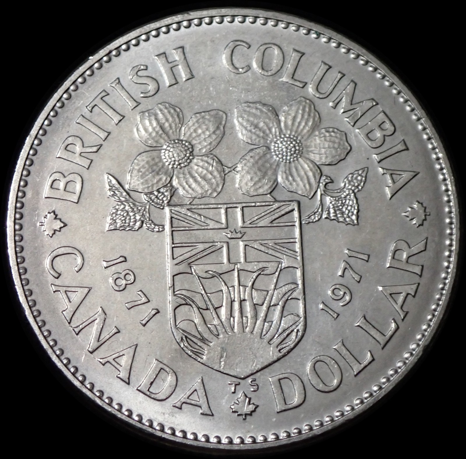 Canada 1 Dollar 1971 Elizabeth II British Columbia Coin WCA 637