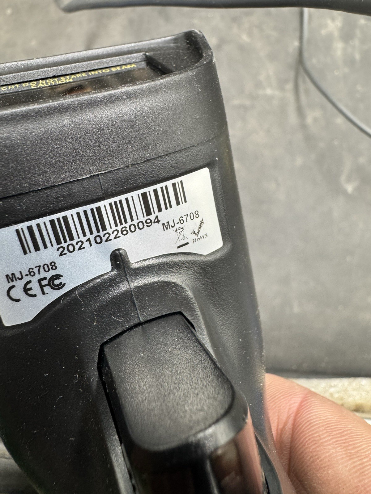 SYMCODE MJ-6708 HANDHELD BARCODE SCANNER