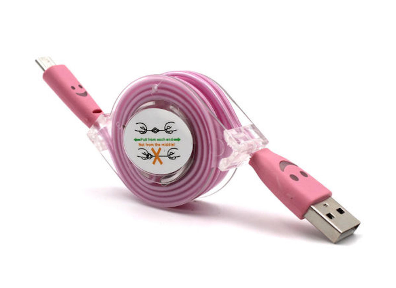 RETRACTABLE LED USB Data Sync Cable charger FOR iphone 6 plus 5S & ipod touch 5