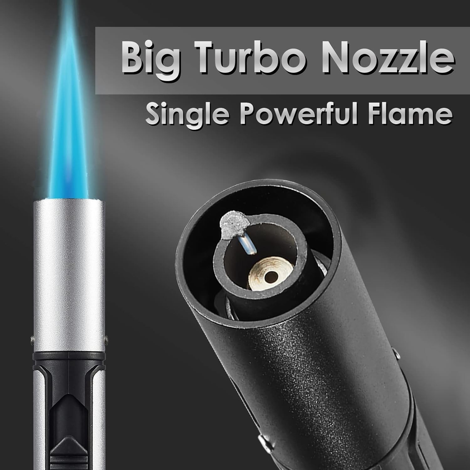 3 Pack Butane Torch Lighters, 6-inch Refillable Pen Lighter Adjustable Jet Fl...
