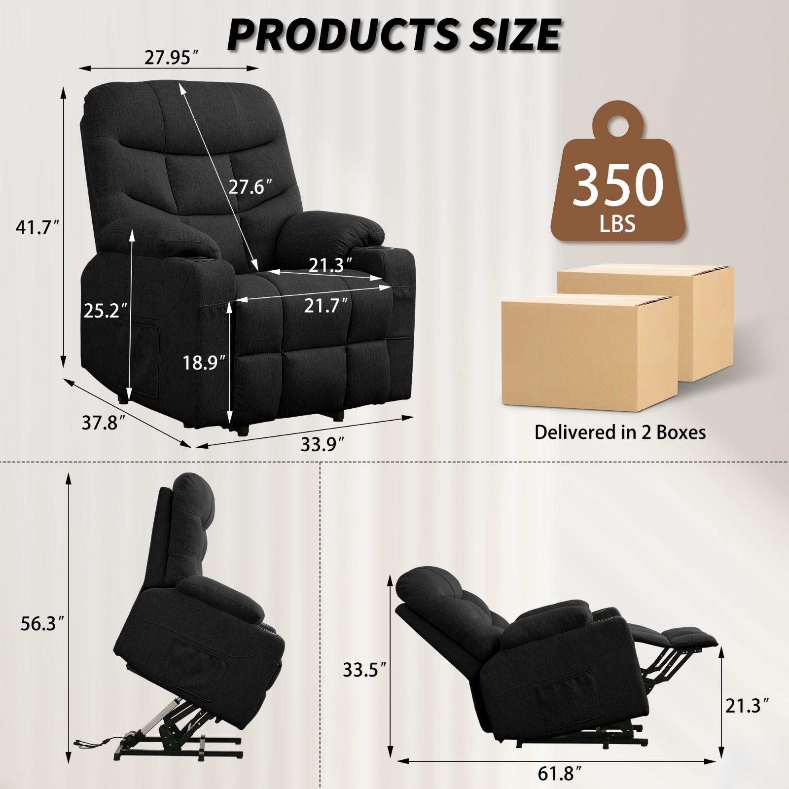 Korser Power Lift Recliner Chair for Elderly Electric Recliner with Massage&Heat