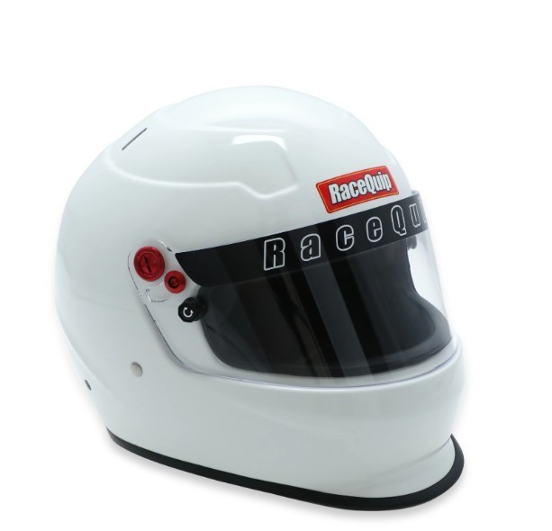 RaceQuip 277113 PRO25 SA2025 Medium Gloss White Full Face Helmet IMCA USRA