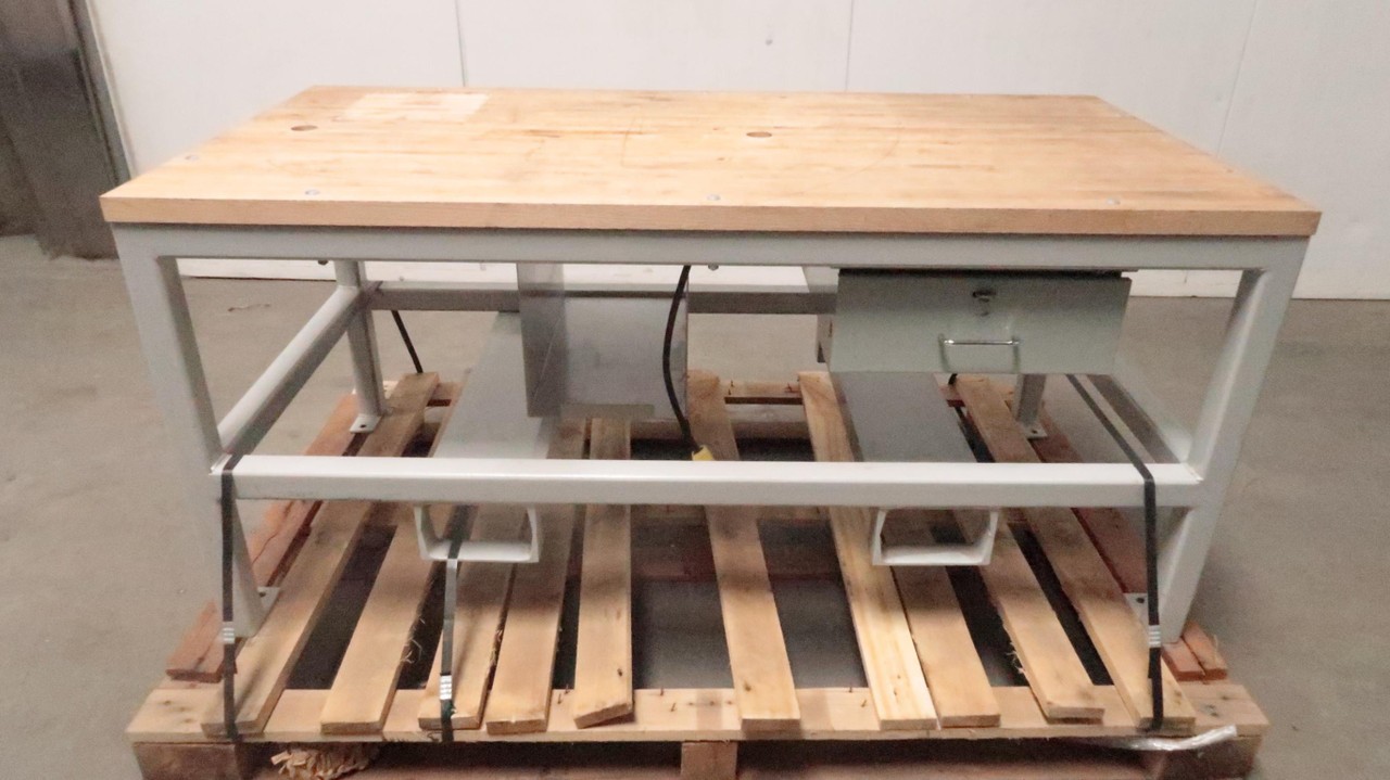 INDUSTRIAL WORK TABLE HEAVY DUTY BUTCHER BLOCK 60X30X28 350 LBS TABLE