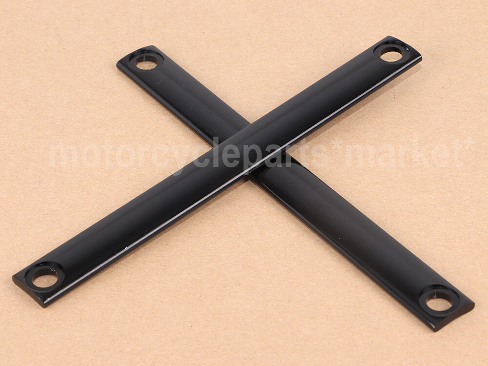 Black Fork Panel Accent Strips Molding Trim For Harley Heritage Softail Classic