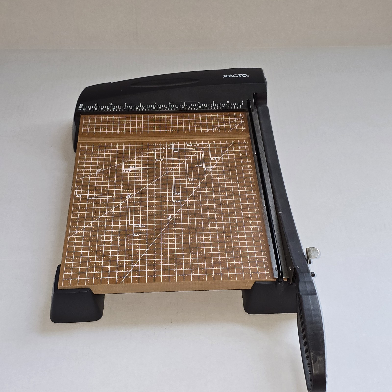 X-Acto Heavy Duty Guillotine Paper Trimmer Wood Base 12"x15" Art Craft Cutter