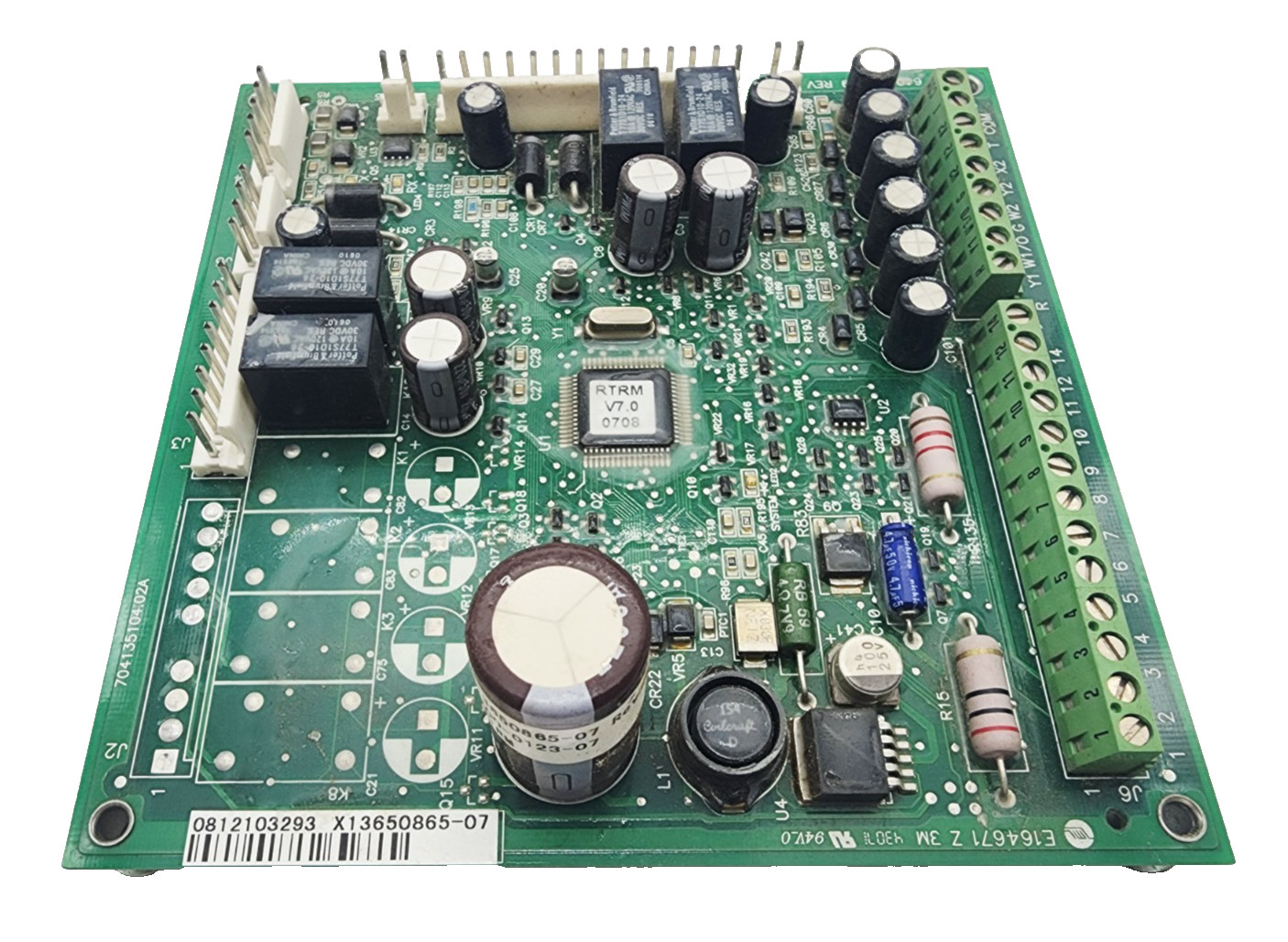 TRANE 6200-0123-07 X13650866-07 Rev K Furnace Control Board RTRM V7.0