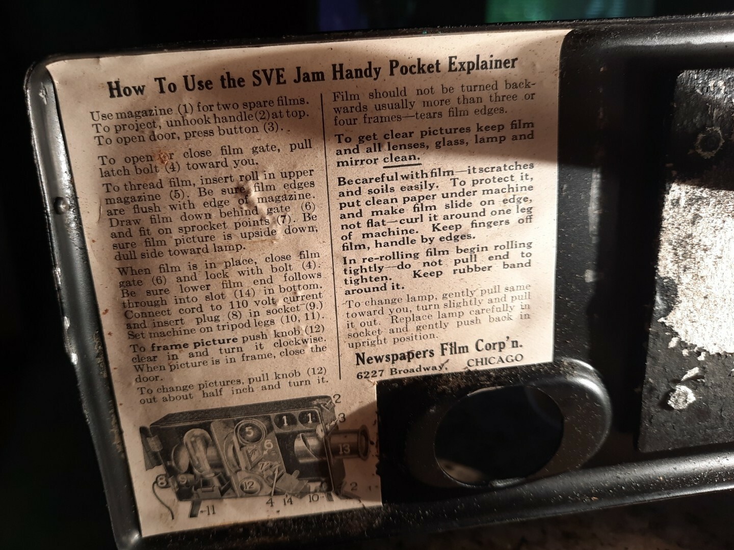 Jam Handy Pocket Explainer Projector Model E VINTAGE