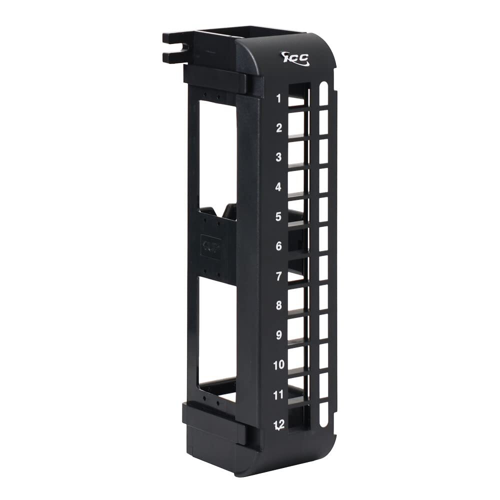 12 Port HD Wall Mount Patch Panel Electronic Cable Compact Design