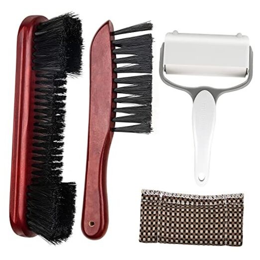 Pool Table Brush Cleaner Kit, Brush Made of Pure Solid Wood Burgundy-4-tool