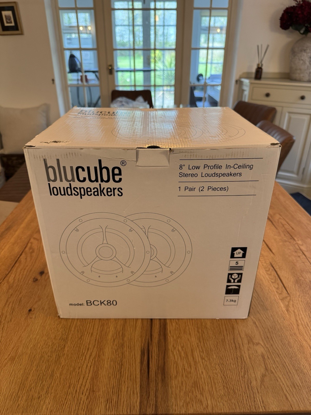 BluCube Pair of Ceiling Speakers Loudspeakers BCK80 Brand New In Box