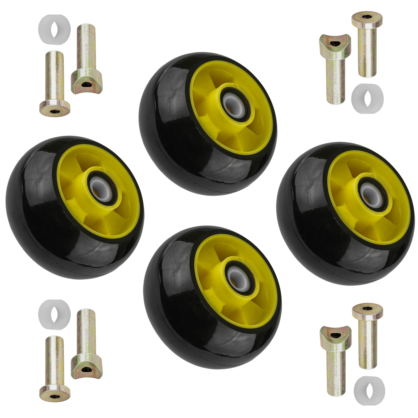 4 Deck Wheel Kit for John Deere X465 X475 X485 X495 X575 w/48" 62" Deck AM125172