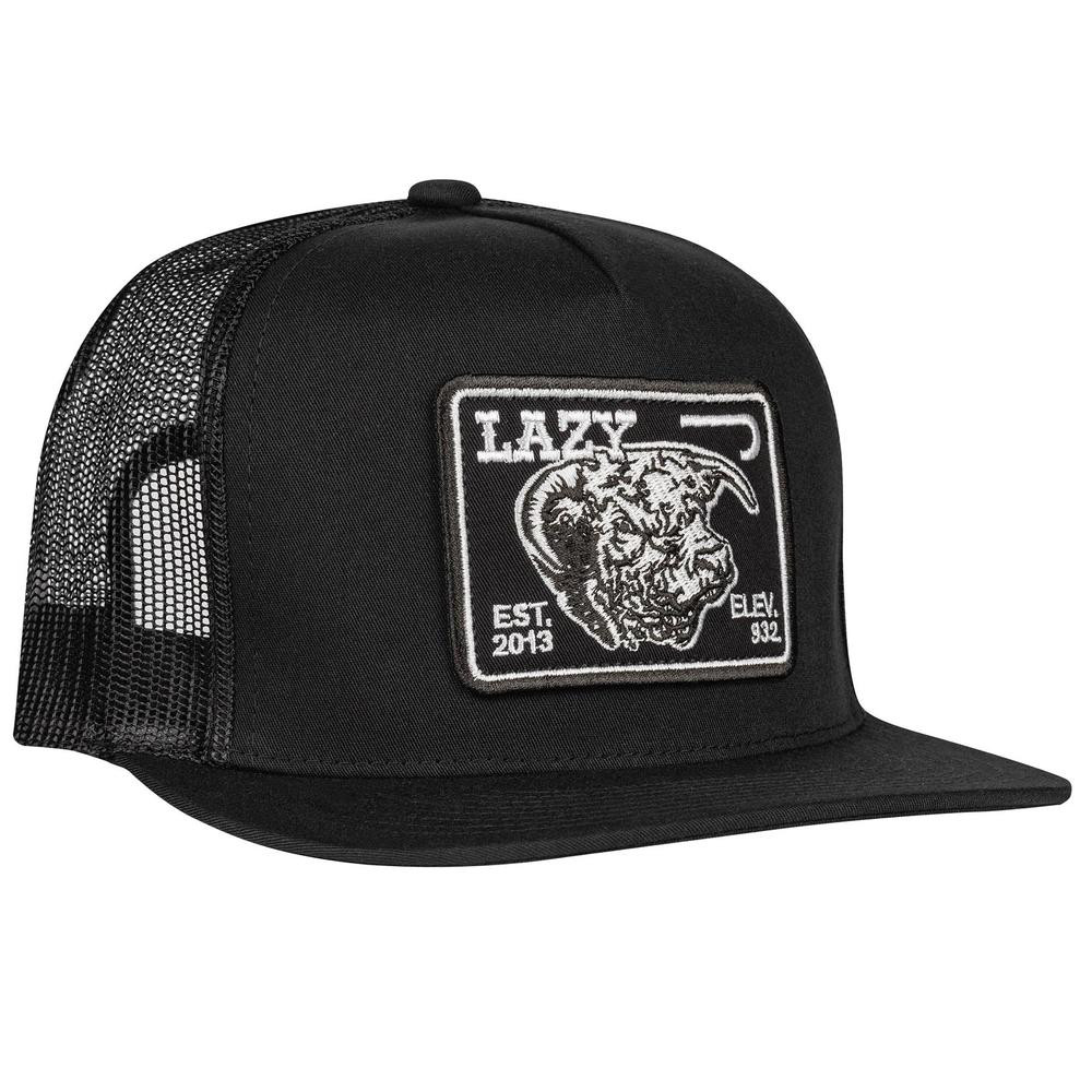 Lazy J Ranch Wear Hereford Patch All Black - Hats Cap - Blkblk4Elev