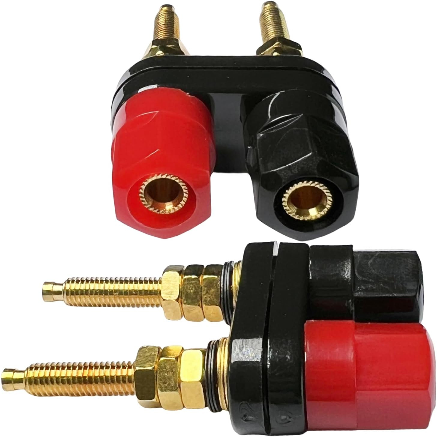 Dual Binding Post Terminal Banana Jack Socket Amp Speaker Power Connector 2 Pack