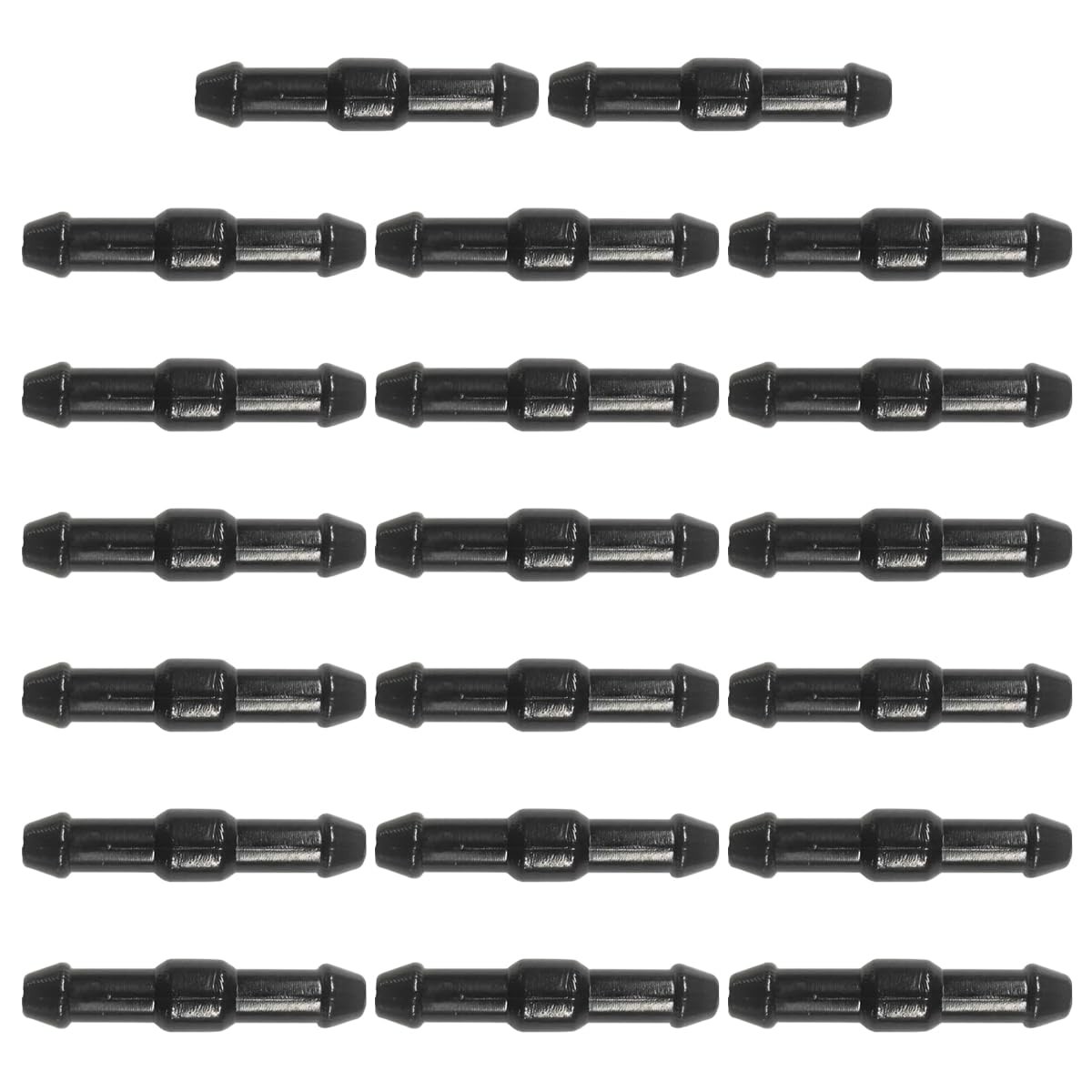 UHANBUT 20PCS Windshield Washer Hose Connectors, 2-Way I-Type 20PCS, Black