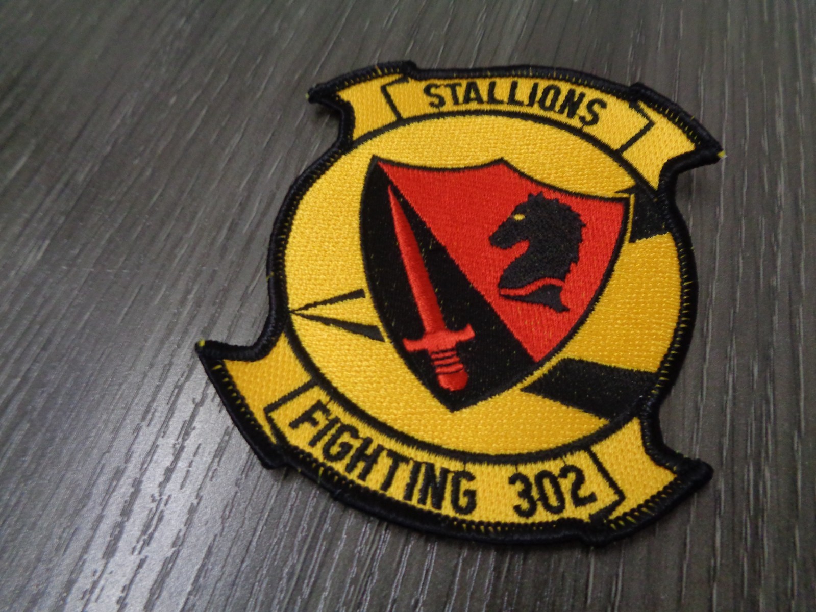 VINTAGE US NAVY FIGHTING 302nd STALLIONS SQUADRON PATCH NEW