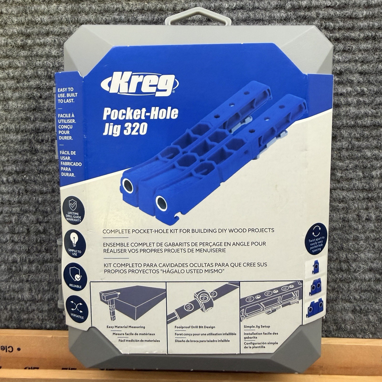 Kreg KPHJ320 Pocket-Hole Jig Carpentry Drill Wood Working Projects New In Box