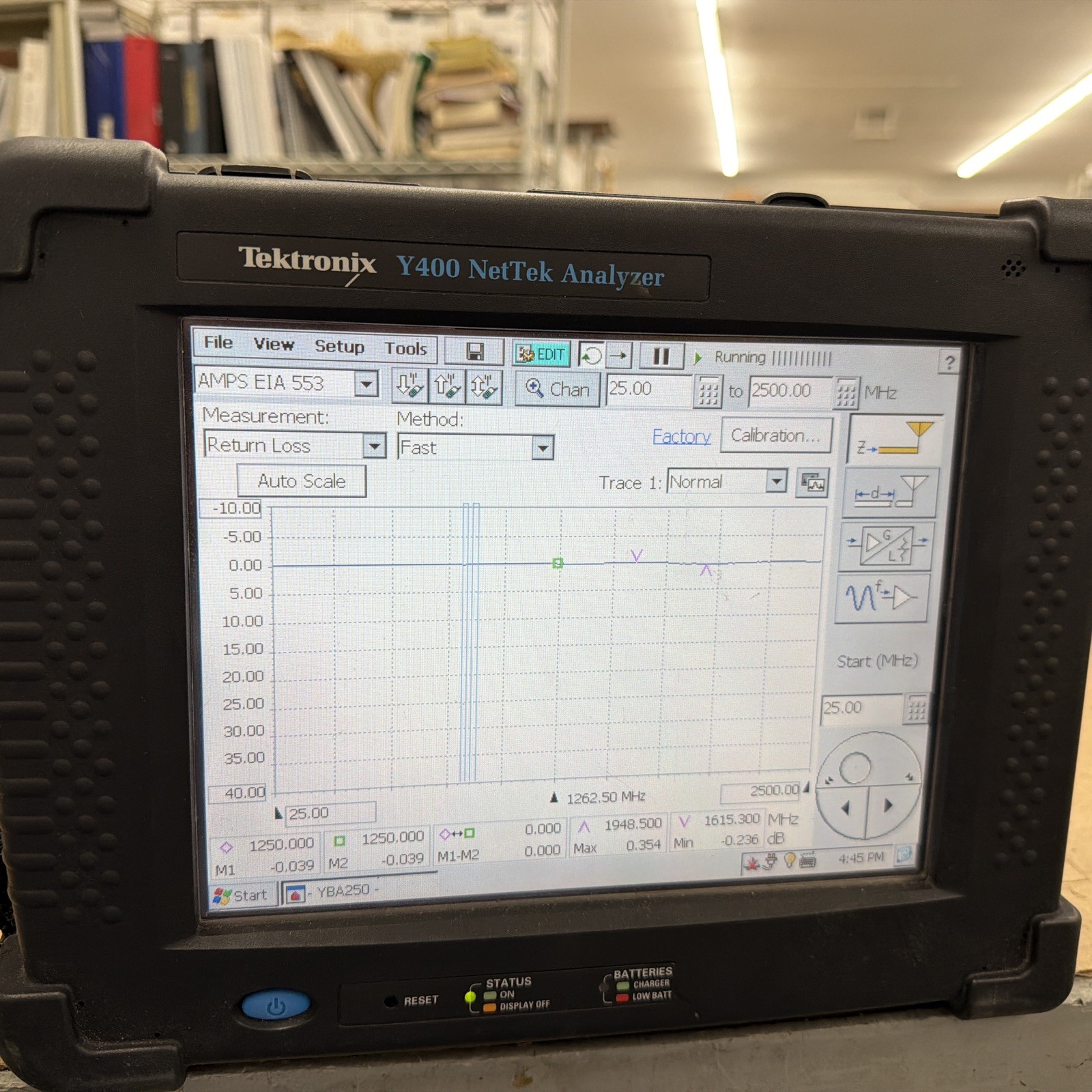 Tektronix Y400 NetTek Analyzer & Interference Analyzer w YBT250 YBA250