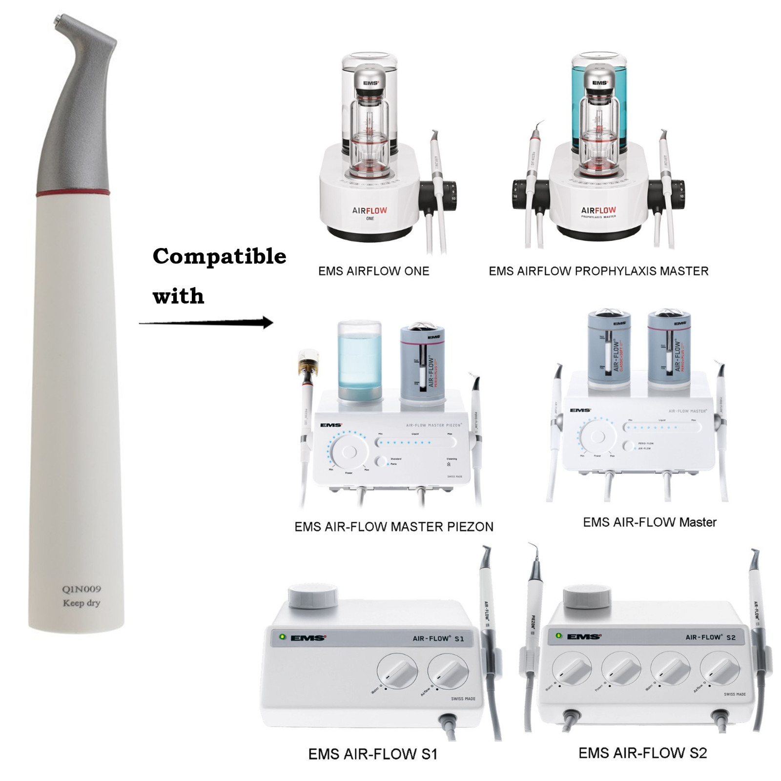 Dental AirFlow Handpiece for EMS GBT MACHINE AIR-FLOW MASTER PIEZON AIRFLOW ONE