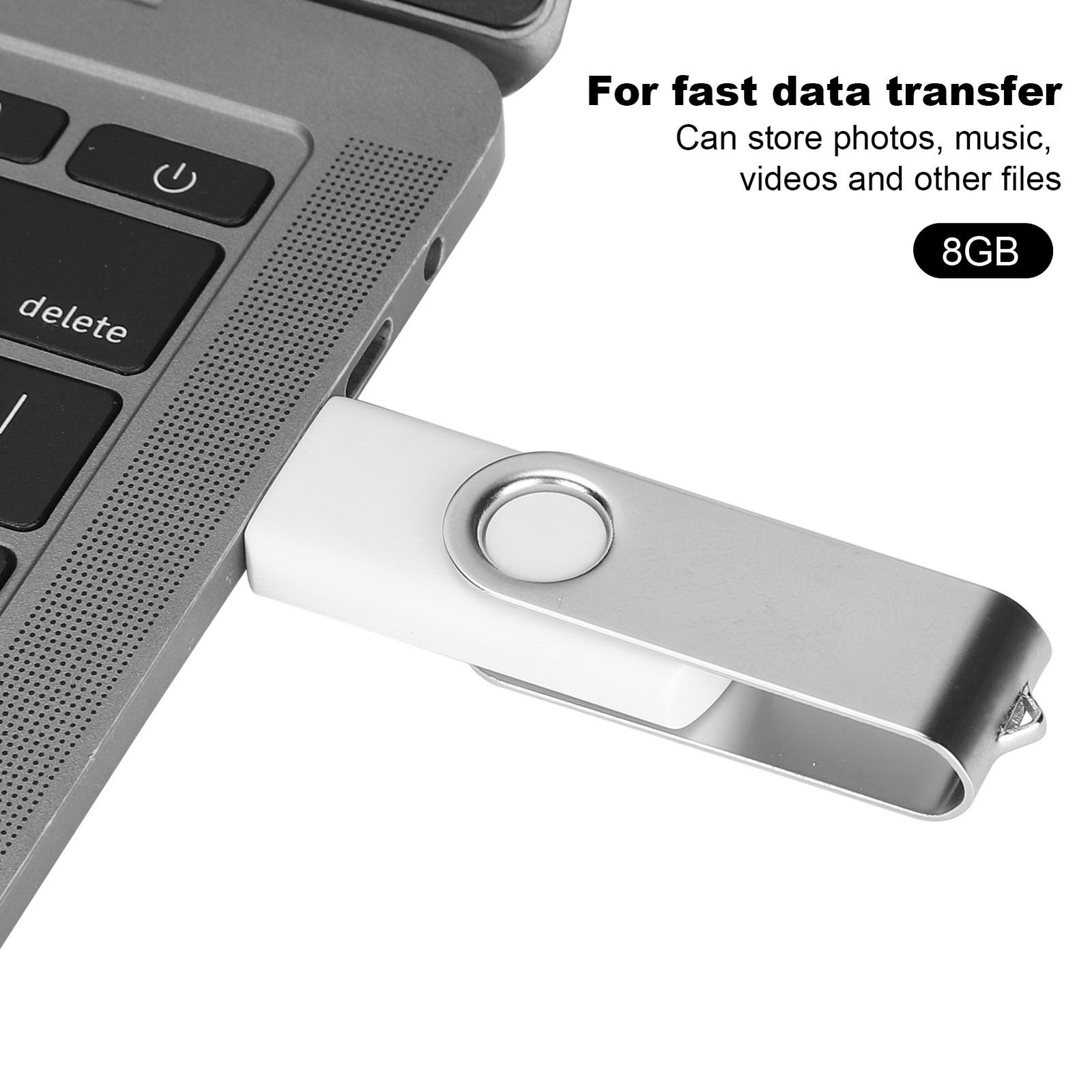 USB Flash Drive Candy White Rotatable Portable Storage For PC T-DSO