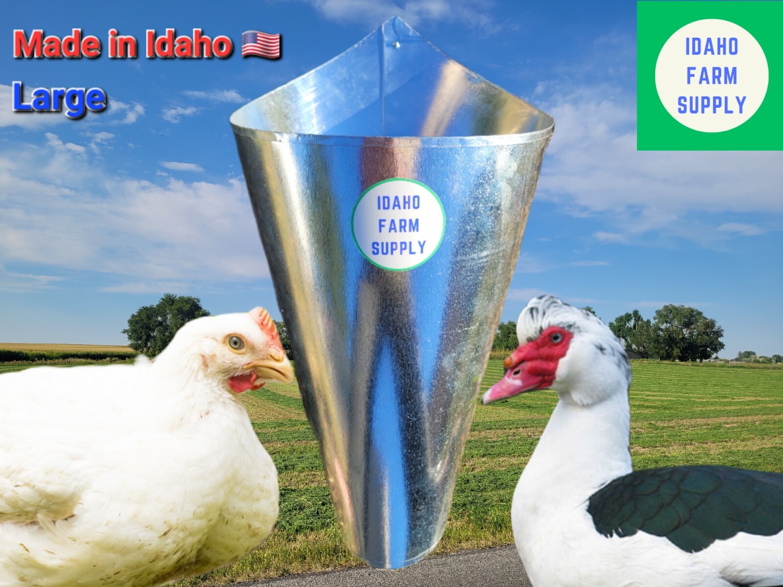 Large Sized Poultry Kill Processing Restraining Cone Funnel Made In The USA 🇺🇸