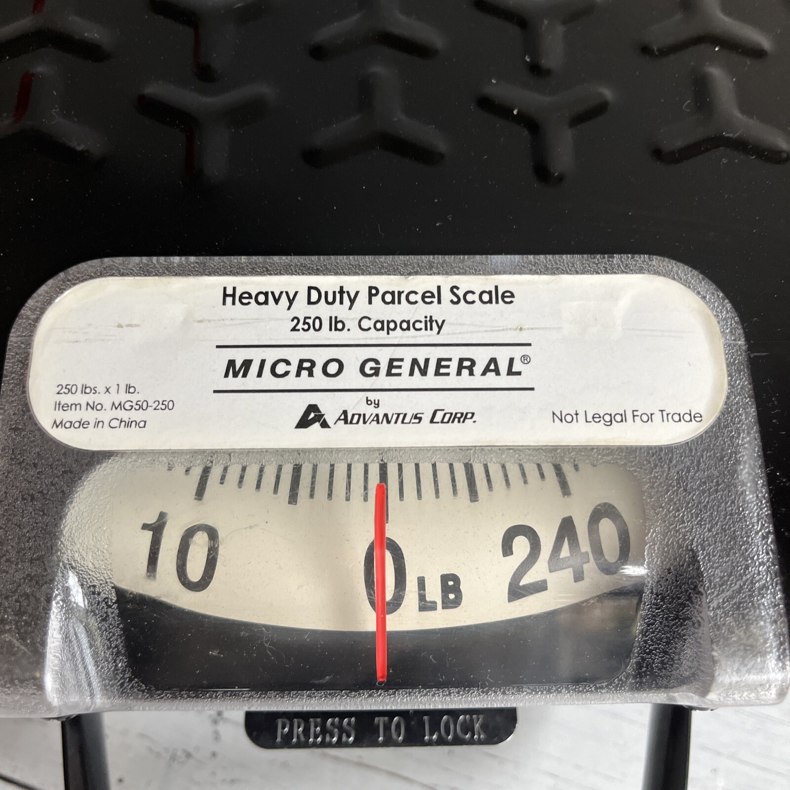 Micro General MG50-250 Heavy Duty Parcel Scale 250 Lbs.