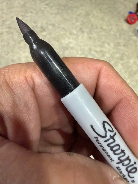 EDC Black Self Defense Pen Tactical Sharpie pens with G10 Marlin spike point