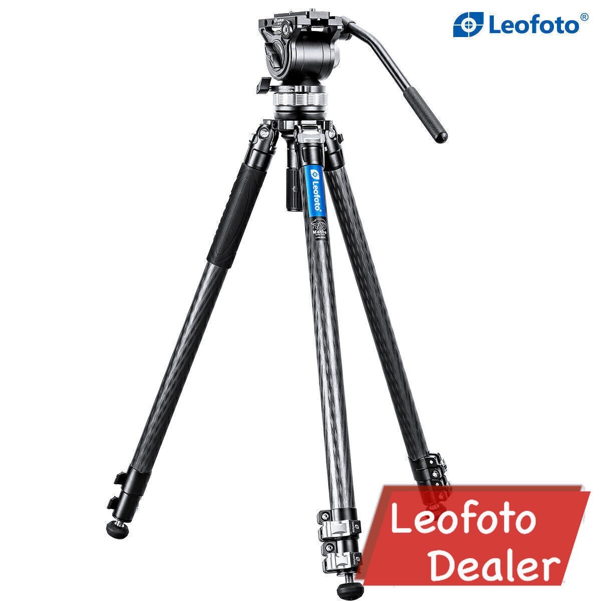 Leofoto Video Tripod Kit LVM-323C+BV-15 Carbon Fiber with 75mm Bowl