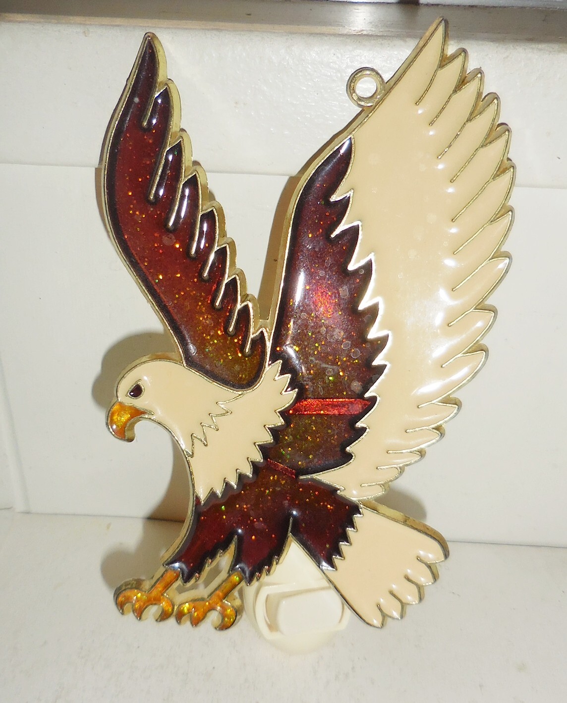 VINTAGE BALD EAGLE NIGHT LIGHT AMERICAN EAGLE DESIGN PLASTIC NR