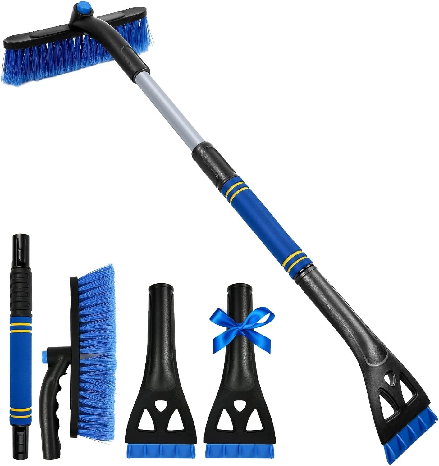 2 In 1 Snow Removal Scraper Tool 360 Brush For Car Truck Windshield Clearance
