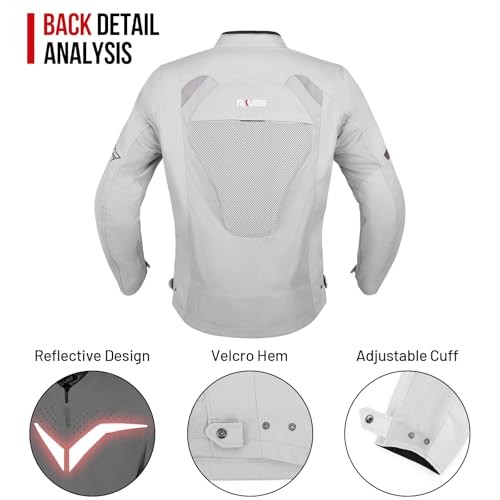 Motorcycle Jacket for Men with CE Armored Mesh Riding Jacket Breathable