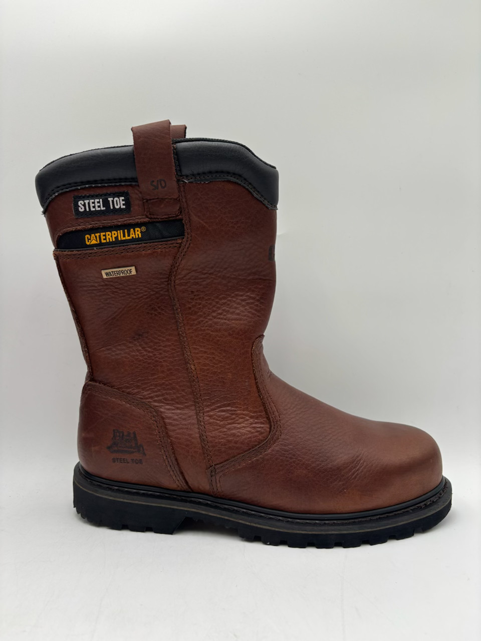 CAT ELKHART WP W-PLATE Men's NEW Steel-Toe Work Boot Brown Multiple Sizes