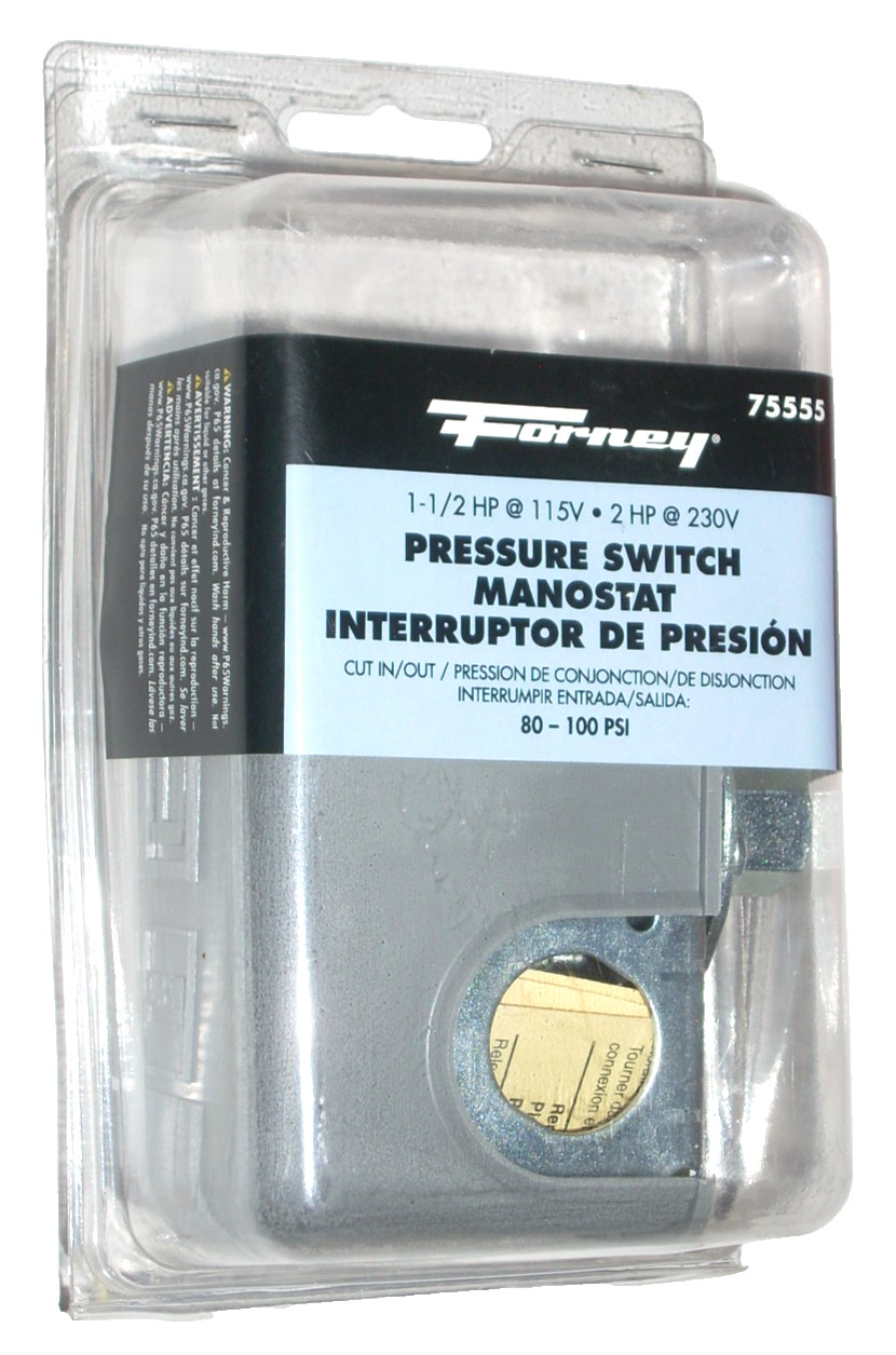Forney Pressure Switch Manostat 1 1/2 to 2 HP at 115/230V, 80-100 PSI - 75555