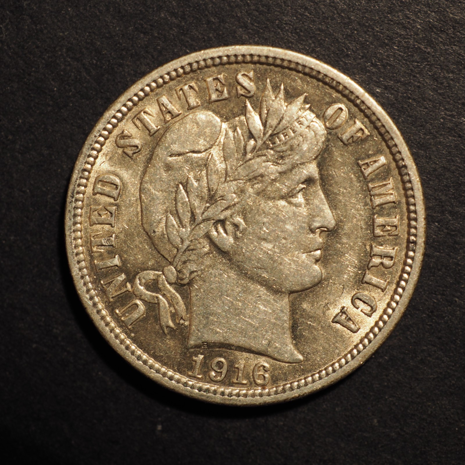 1916 **P** BARBER DIME  **NICE COIN!** - Free Shipping! M8657