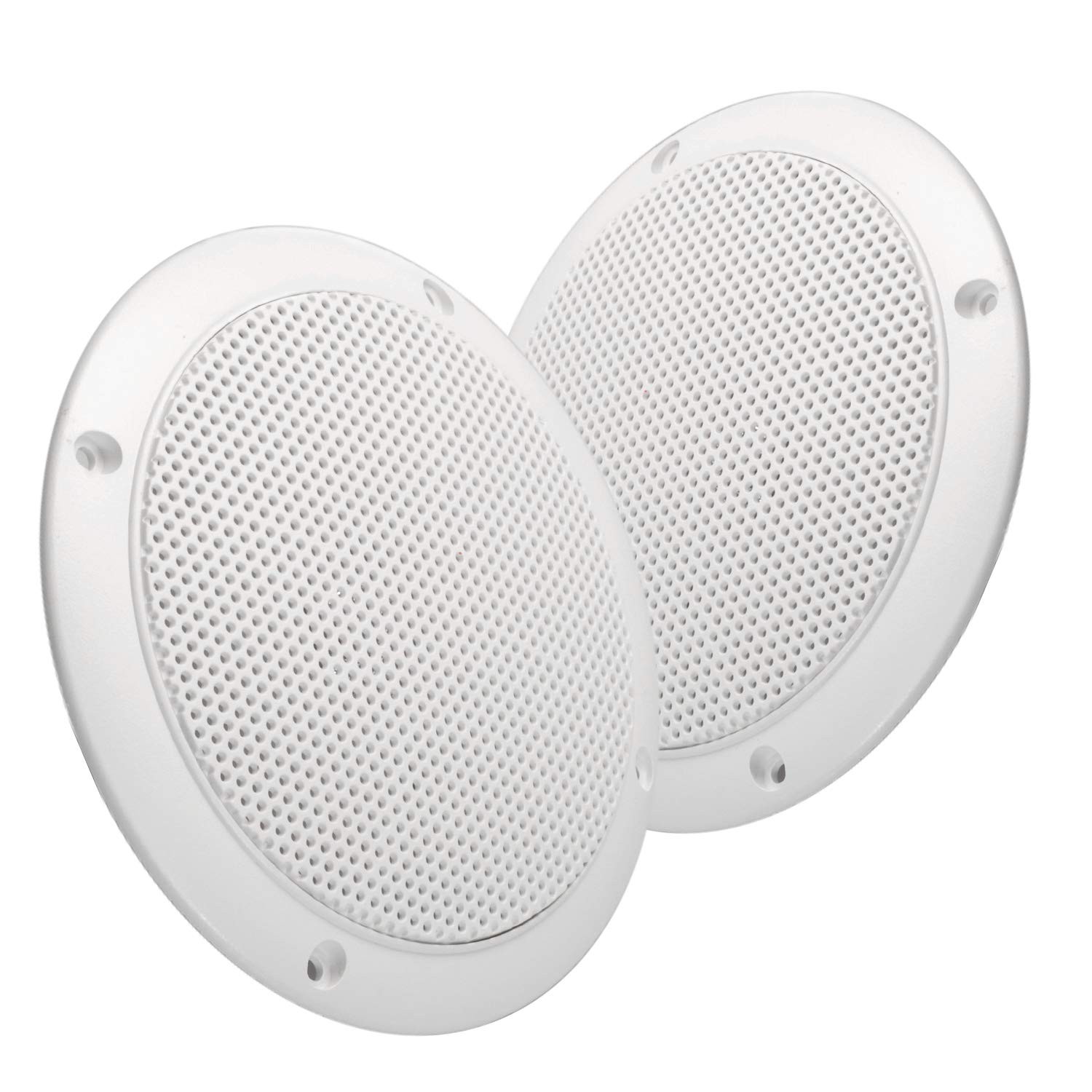Magnadyne 5” Water Resistant Slim Profile Dual Cone Speakers for RV’s, white