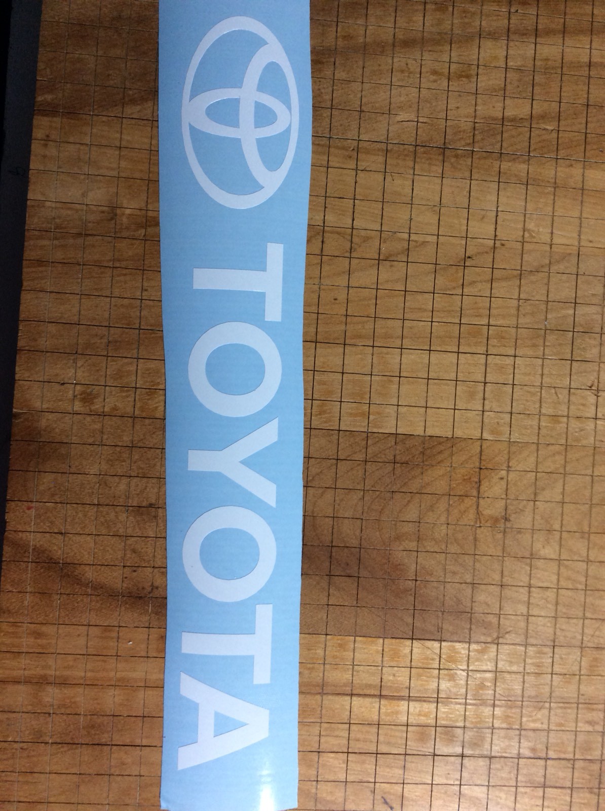 Toyota vinyl Forklift Logo, Toyota forklift WHITE Vinyl Logo