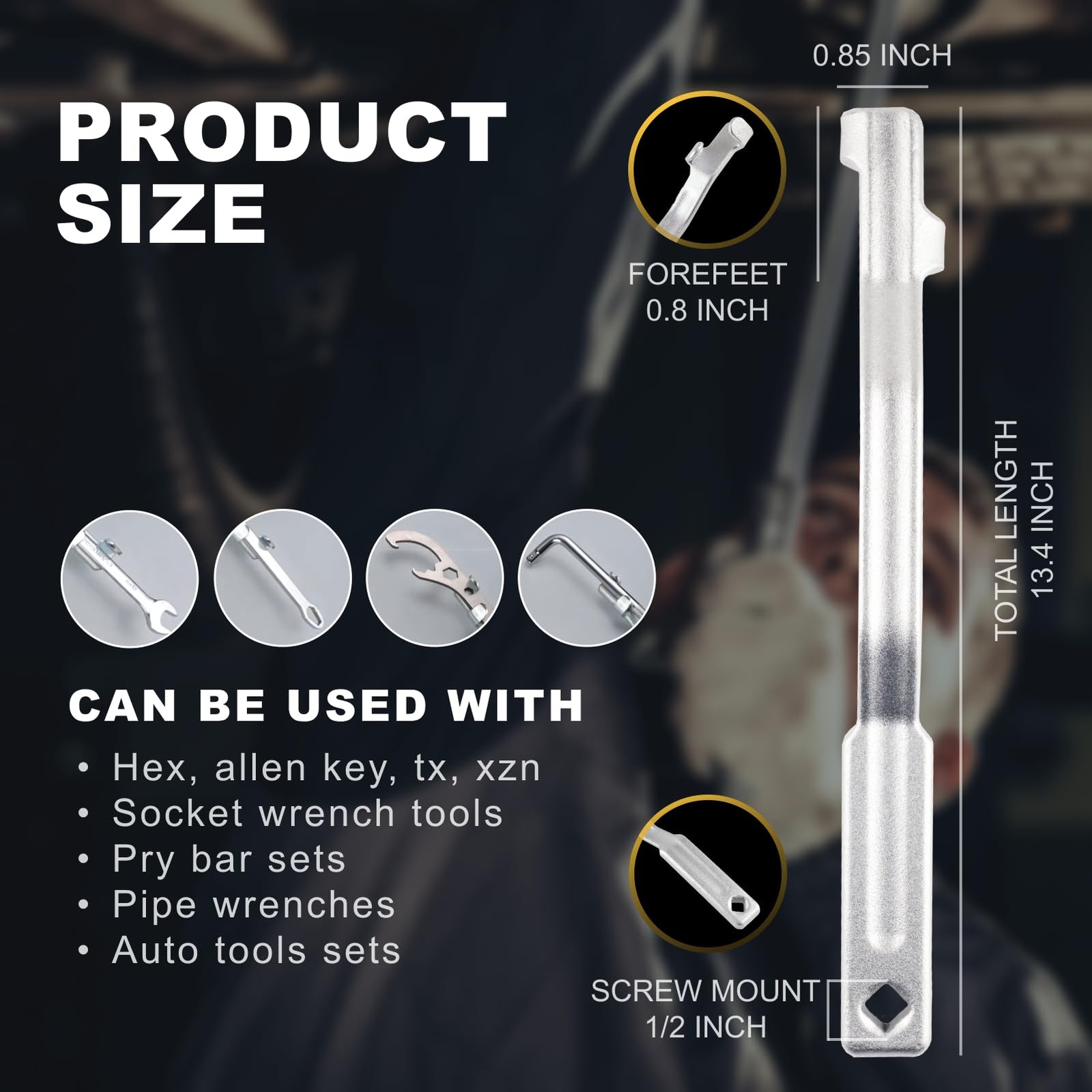 2pcs Wrench Extender Tool, Long 13.4’’ Wrench Extension for Easy to Leverage,...