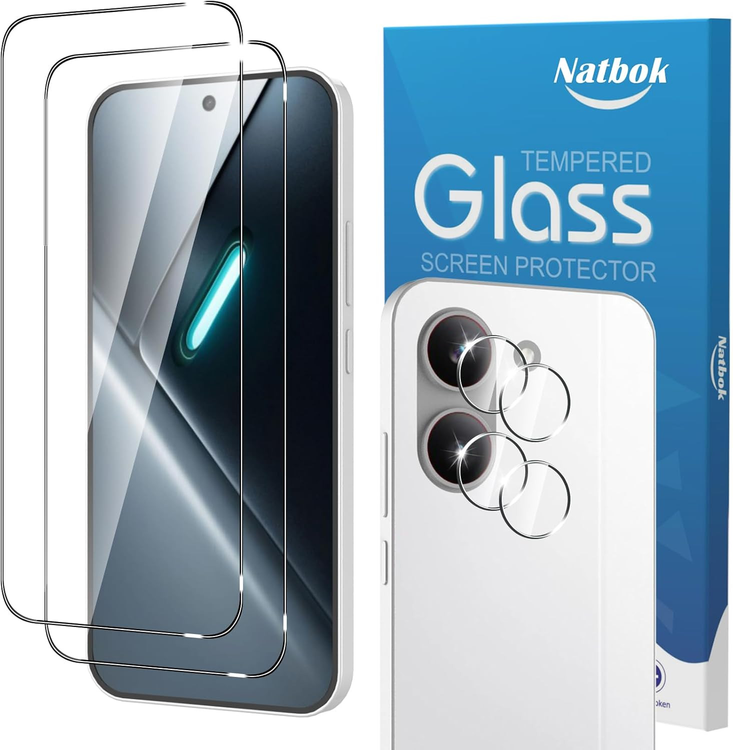 2+2 Pack for Xiaomi Poco X8 Pro Screen Protector with Camera Lens Protector,Full