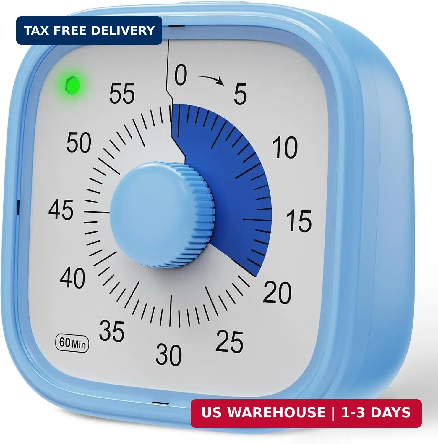 Visual Timer, Pomodoro Timers for Kids Adults, 60-Minute Countdown Desk Timer fo